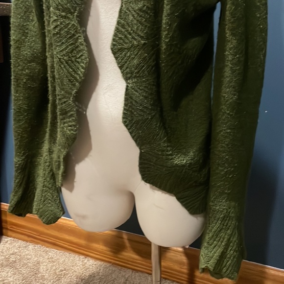 Olive green cardigan sweater - Picture 5 of 7